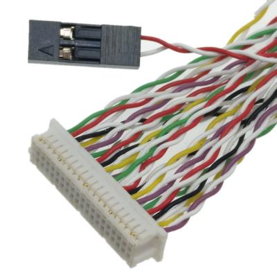 China Universal  LVDS EDP Cable DF20 1.0MM Pitch 40P To 2P Dupont 2.54MM LCD for sale