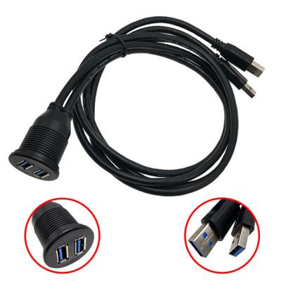 China USB2.0 AUX LVDS Cable Assembly Waterproof Car USB Flush Mount Cable for sale