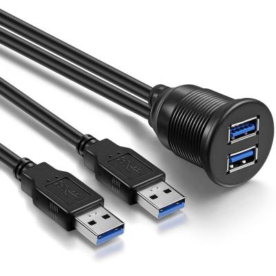 China 2 varón rasante AUX. de la extensión USB 3,0 del Usb del soporte de los puertos a la hembra en venta