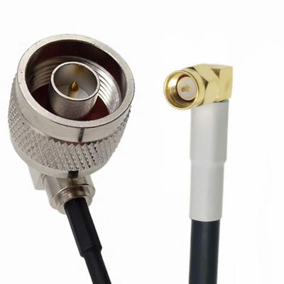 China Right Angle SMA Male To N Type Male Pigtail RF Coax Cable RG58 LMR195 LMR240 For Wireless WLAN for sale