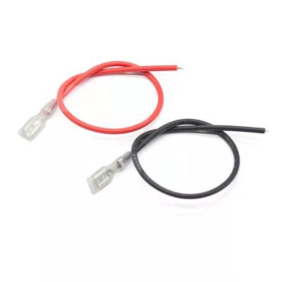 China Pure Copper Electrical Wires With Back Red Wire 2.8/4.8/6.3MM Insert Spring Press Terminal for sale