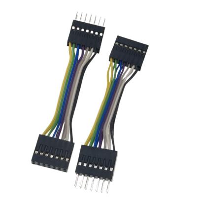 China Dupont Male To Female Rainbow Miniature Flat Ribbon Jumper Wire Harness Connector for sale