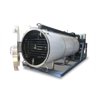 China PLC industrial do secador de gelo da grande escala de equipamento de secagem do vácuo da carne de 100Kg 300HP à venda