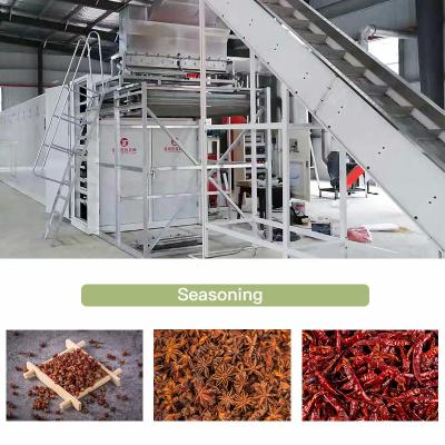China Air Heating Continuous Conveyor Belt Dryers For Seasoning Fruit And Vegetable for sale