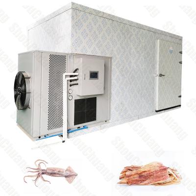 China 60 Trays Shrimp Cuttlefish Food Dryer Machine Heat Pump Hot Air Drying for sale