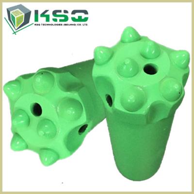 China Dome Carbide Tipped Button Drill Bit For Metal Ore Mining Green Forging for sale