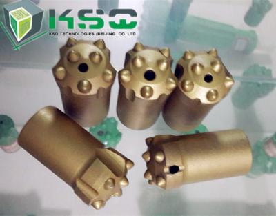 China Quarry tapered button drill bit , SGS 6 degree button bits rock drilling for sale