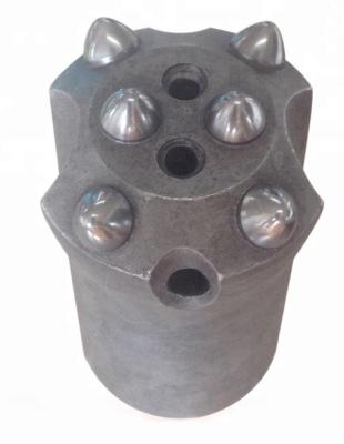 China 36mm 11 Degree Button Drill Bit , Hard 6 Buttons Tapered Rock Button Bit for sale