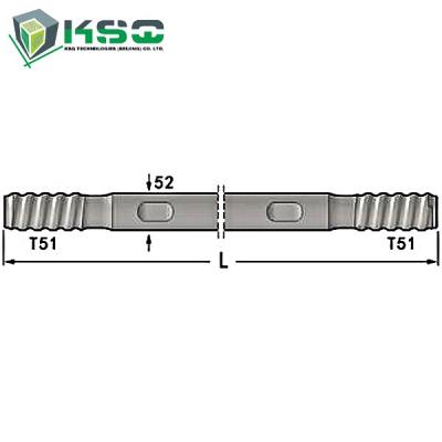 China Hollow Self Drilling core Threaded Drill Rod rock drill Rod Wrench Flat 45mm for sale