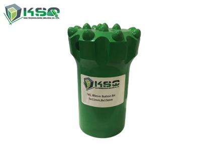 China T45 Threaded Drop Center Ballistic Button drill bit for rock , 76mm 89mm 102mm for sale