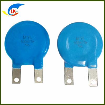 China 53 mm Óxido de zinc MOV Varistor MYL53-471K (470V) Alta potencia de tensión anti-surge en venta