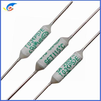 China SET Thermal Fuse C Series 5A 250V 115℃ Axial Alloy Type Ceramic Round Tube for sale
