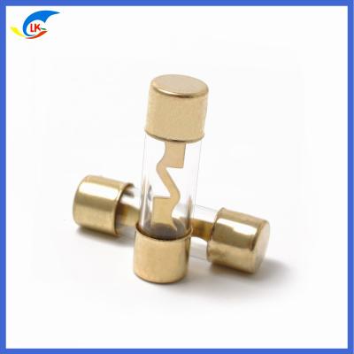 China 10*38mm Glass Fuse Tube 60A  80A 20A 100A  32V  Gold Plated Glass Fuse for sale