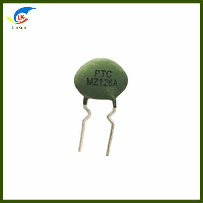China Resistor de coeficiente de temperatura positiva MZ126A 12 Ohm 120C PTC Green Thermistor de silicone à venda