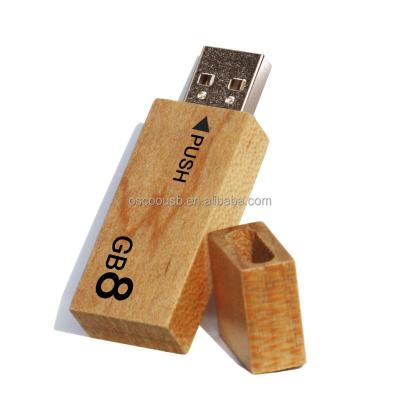 China Eco-friendly 100% Recyclable Wooden Plastic USB Flash Drive Bamboo USB Memory Stick Wood Pendrive Promotional USB Stick for sale