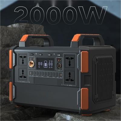 China USB Output Outdoor Battery Power Supply 2000 Watt Power Station with LCD for sale