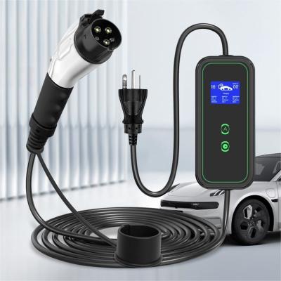 China 7.4 KW AC Output Home Ev Charging Station Portable NEMA 14-50P Plug 3*6mm Sup2 0.75mm Sup2 Cable for sale