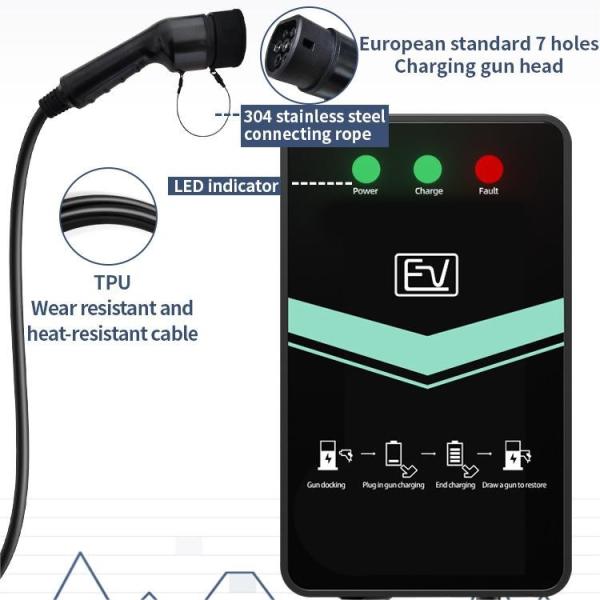 Quality User-Friendly 7.2 KW Home EV Charging Station With Three Color Charging Indicator Light for sale