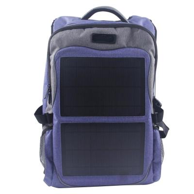 China 15.6 Inch Solar Powered Backpack Waterproof Frost Fabric Rechargeable Design for sale