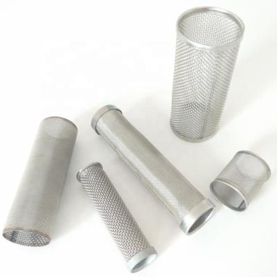 China 25 50 Micron Stainless Steel Filter Tube Strainer Filter Mesh Customizable for sale