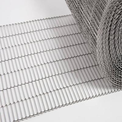 China Flat Flex Wire Mesh 304SS Metal Conveyor Belt Mesh For Bread Baking for sale