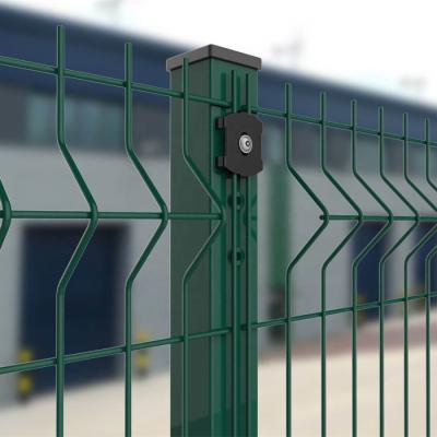 Chine Pvc revêtu 3d fil de fer soudé clôture métallique courbée clôture de jardin 2,3m*3m à vendre