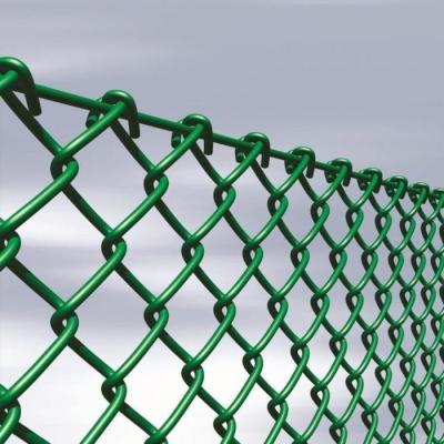 China Diamond Wire Netting PVC Chain Link Fence Galvanised For Seaside for sale