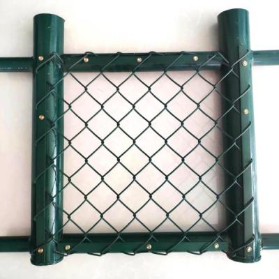 China Square Post Pvc Coated Gi Chain Link Fencing Tennis Court Chain Link Fence 25m for sale