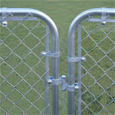 China Residential Safety Galvanized Chain Link Fence Gate Single Arm With Barbed Wire for sale