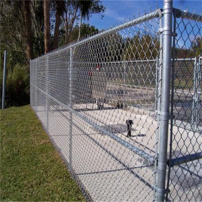 China 3mm Wire Galvanized Iron Chain Link Fencing 6 Foot Chain Link Fence Panels Antirust for sale