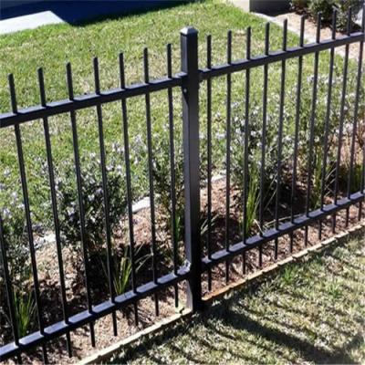 China Building Material 6ft 8ft Metal Garden Picket Fence Black Galvanized for sale