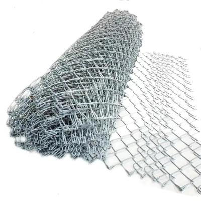 China Q195 Q235 Farm Garden Chain Link Fence BWG6 Galvanized Steel Chain Link Fabric for sale