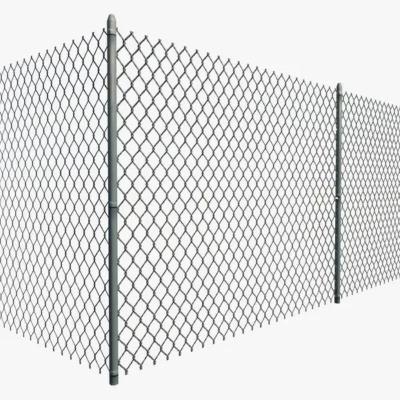 China 100ft Galvanized Chain Link Fence Cyclone Wire Mesh Fence Panel Chain Link Fence For Sport Game for sale
