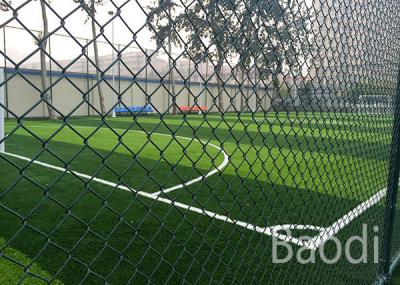 China Carbon Steel Green Pvc Coated Chain Link Fence Anti Alkali For Sports Field for sale