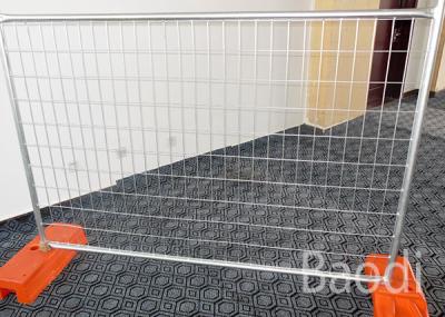 China No Digging Required Temporary Mesh Fence With Plastic Feet / 360° Welded Tubes for sale