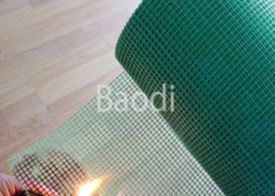 China High Strength Green Fly Screen Mesh Roll Flame Resistant With 500 - 3000 Mm Height for sale
