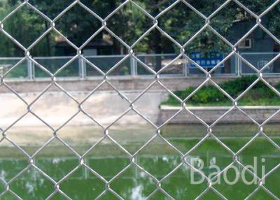 China Chain Link Fence Privacy Screen , Low Carbon Steel Wire Cyclone Fence Panels  for sale