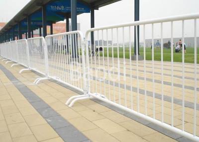 China Powder Coated White Crowd Control Barrier , 1.1 X 2.5m Temporary Yard Fence  for sale