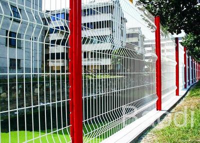 China White Color Plastic Wire Mesh Fence Welded Panels As Public Building Fence for sale