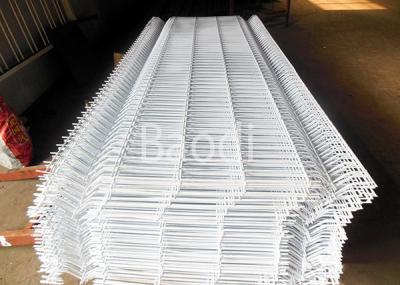 China Anti - Rust White Weld Mesh Fence / Welded Wire Mesh Fencing With Peach Post for sale