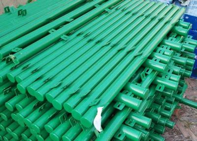 China Green Color 1.8 M Welded Wire Mesh Fencing Pvc Coated With Round Post for sale