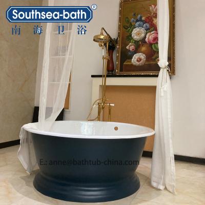 China Freestanding Round Cast Iron Bathtub With Pedestal NH-YX001 Cast Iron Bathtub for sale