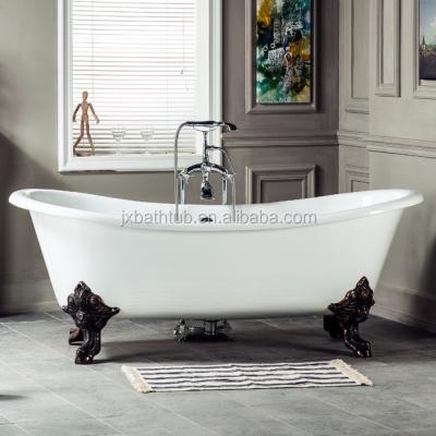 China Adult or Baby Under Parents CE CUPC Royal Certificate Free Standing Enameled Cast Iron Bathtub Aid with Clawfeet for sale