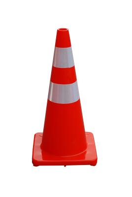 China 28inch Orange Flexible PVC Traffic Safety Road Cone for sale