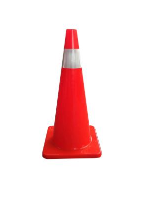 China 70cm Flexible All Orange Traffic Safety Cone Construction Safety Warning Cone for sale