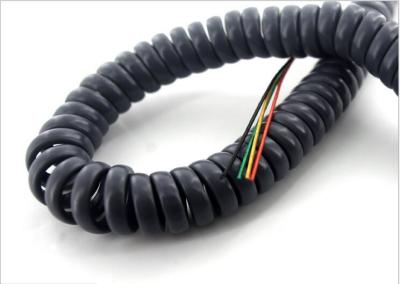 China UL Power Spring Push Pull Coil Cord Cable Industrial Spiral Retractable for sale