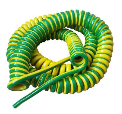 China Unshielded Spring Coiled Electrical Cable , 2 Core / 4 Core Curly Power Cord for sale