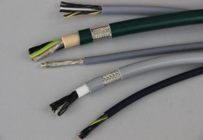 China Alambre eléctrico trenzado del cable de cadena de la fricción de la envoltura de PUR para la industria de la máquina-herramienta en venta