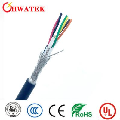 China Tinned Copper Stranded 30V 80℃ Cable 6C X 28 AWG PVC BRIGHT YL 0.62MM for sale