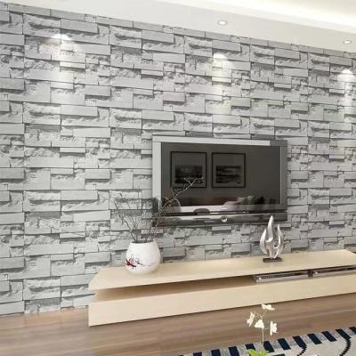 China Brick Modern Stone Color Decor Factory Price 3D PE Foam wal Wallpaper 70*77cm à venda
